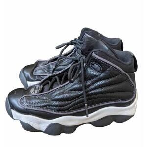 Nike Air Jordan Pro Strong Boys 6.5 Black White DC7909-002 Leather Hi Top Shoes